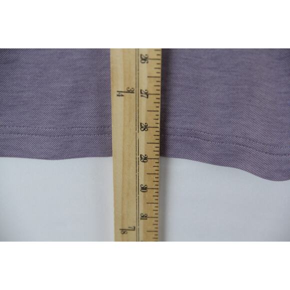 Travis Mathew Performance Polo Shirt Mens XL Purple Golf Oceanside Heather - Picture 7 of 9